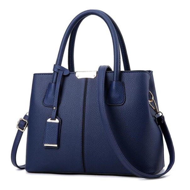 Damen-Lederhandtasche M790 dunkelblau