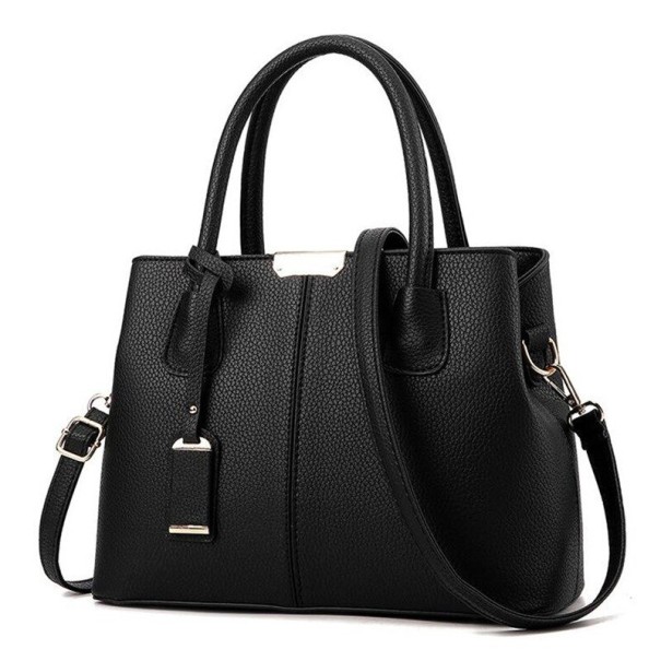 Damen-Lederhandtasche M790 schwarz