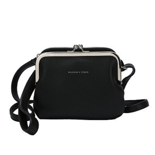 Damen-Lederhandtasche M811 schwarz