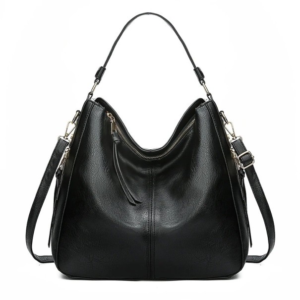 Damen-Lederhandtasche M815 schwarz