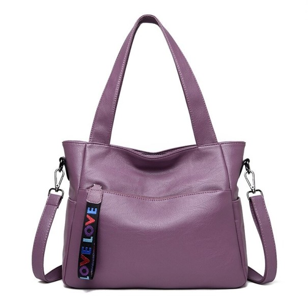 Damen-Lederhandtasche M819 hellviolett