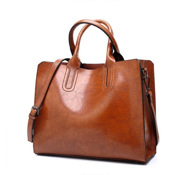 Damen-Lederhandtasche M883 braun