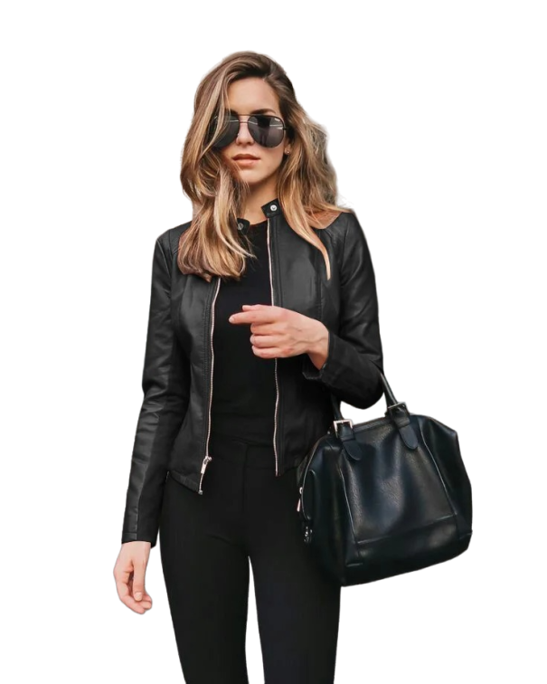 Damen Lederjacke V150 schwarz S