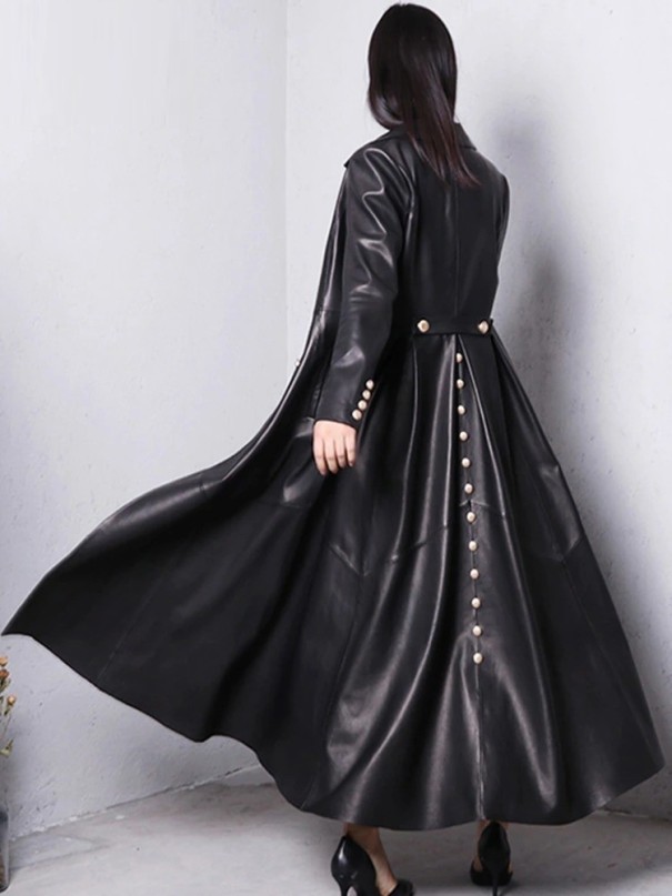 Damen-Ledermantel P2422
