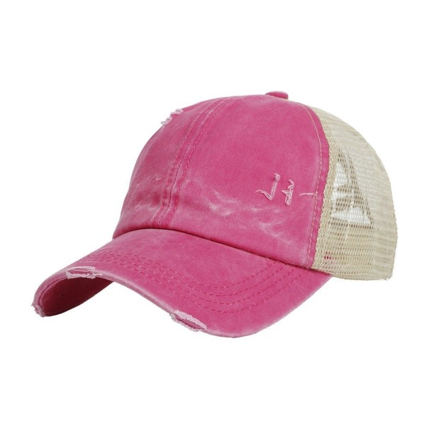 Damen-Mesh-Cap T3 dunkelrosa