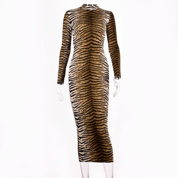 Damen-Midikleid mit Animal-Print XS 2