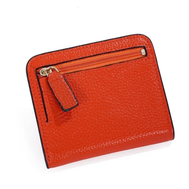 Damen-Minibrieftasche aus Leder M266 orange