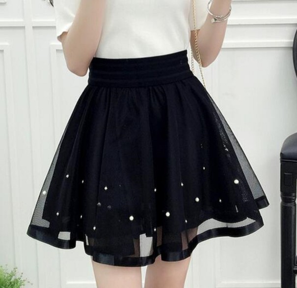 Damen-Minirock mit Petticoat L 2