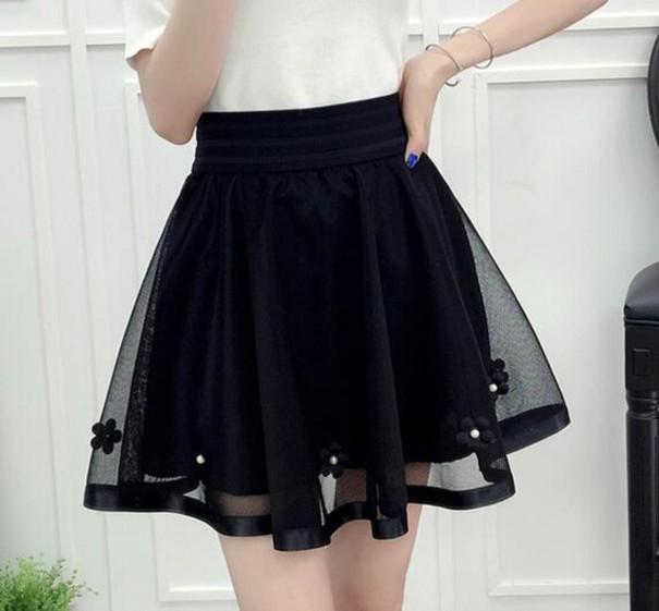 Damen-Minirock mit Petticoat L 3