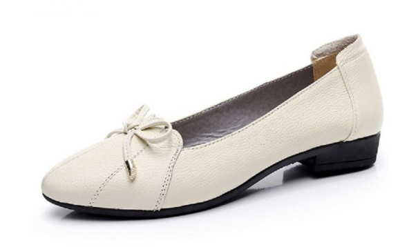 Damen-Mokassins mit Absatz A843 creme 38