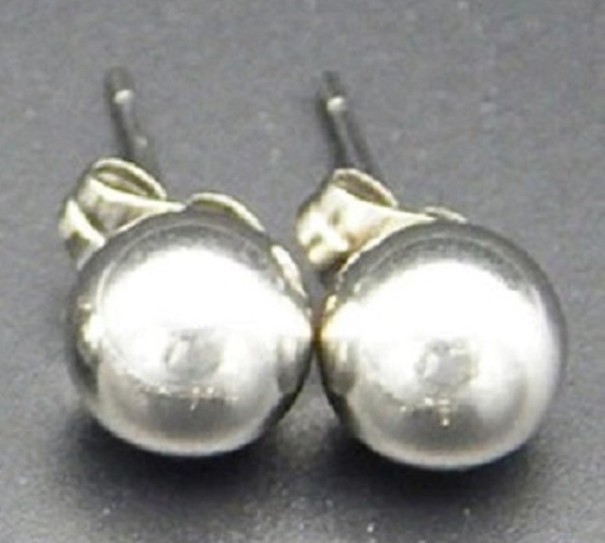 Damen-Ohrstecker G599 silbern 8 mm