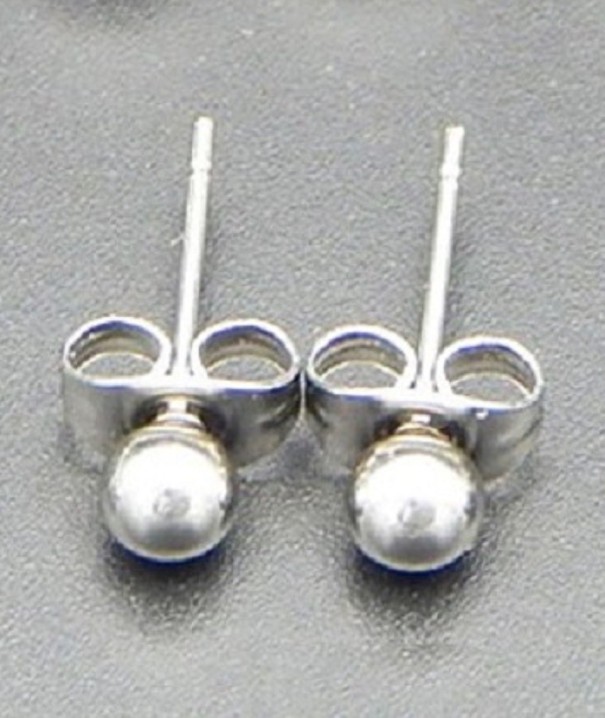 Damen-Ohrstecker G599 silbern 4 mm