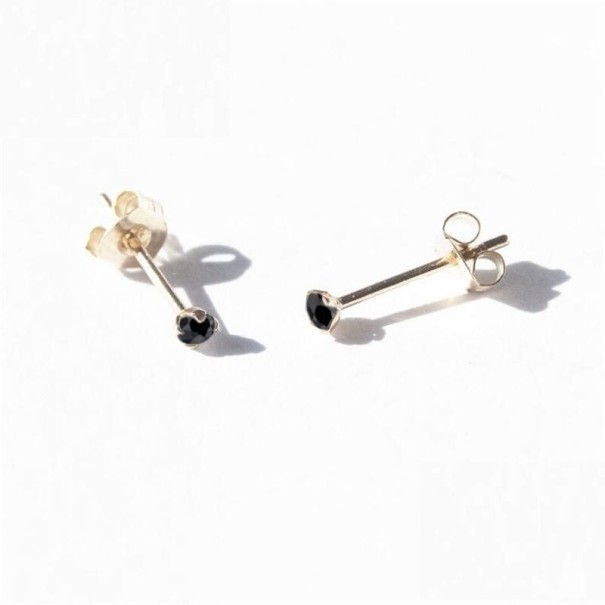 Damen-Ohrstecker mit Steinen A1703 golden 2