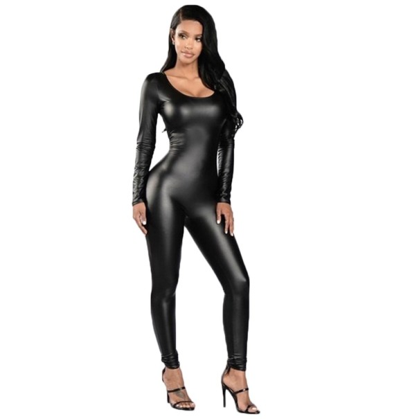 Damen-Overall aus Kunstleder S