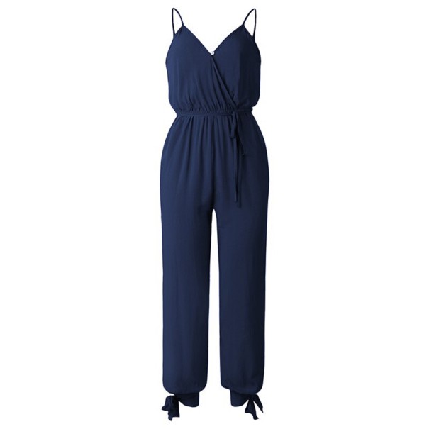 Damen-Overall mit gefaltetem Oberteil dunkelblau XL