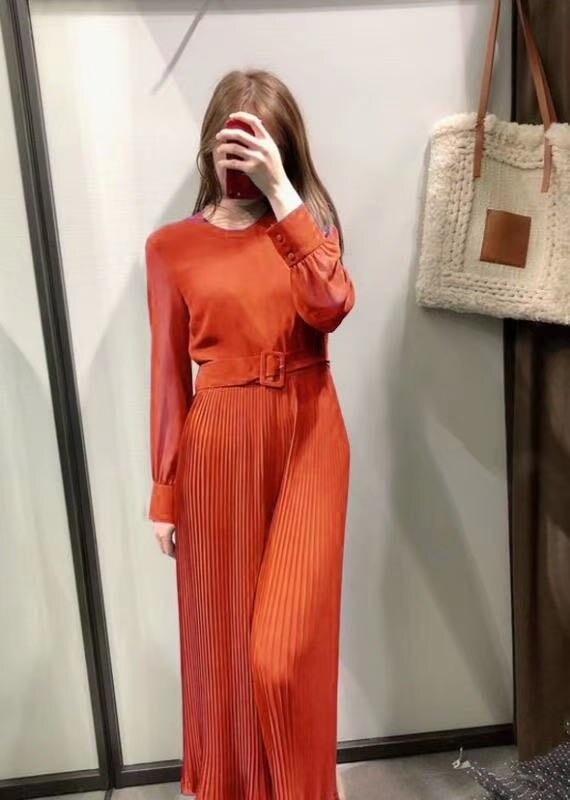 Damen-Overall mit langen Ärmeln B861 orange L