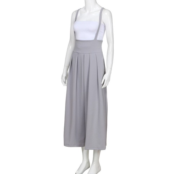 Damen-Overall mit weitem Bein grau L