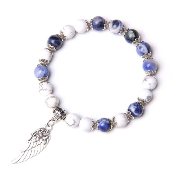 Damen-Perlenarmband mit Flügel 17 cm 9