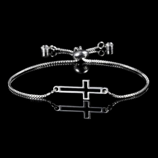 Damen-Pull-Armband mit Kreuz 1