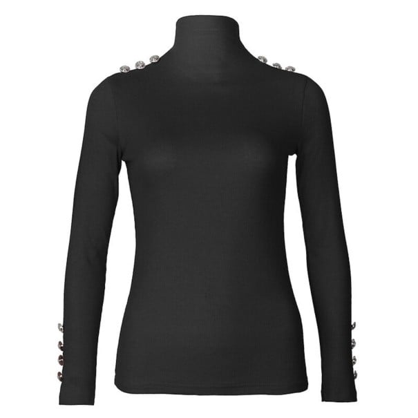 Damen-Rollkragenpullover A2183 schwarz XS