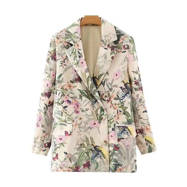 Damen-Sakko mit Blumenmuster M