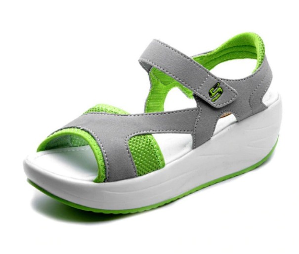 Damen-Sandalen mit Klettverschluss grün 39