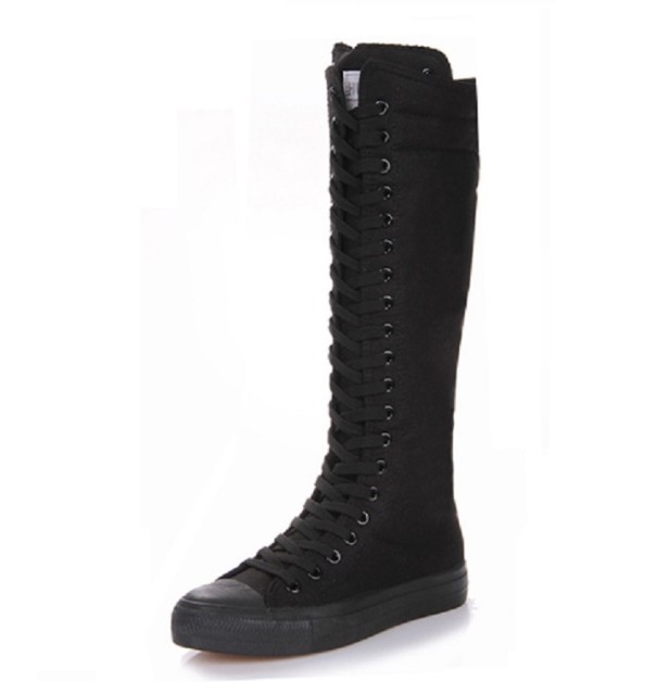 Damen-Schnürstiefel schwarz 40