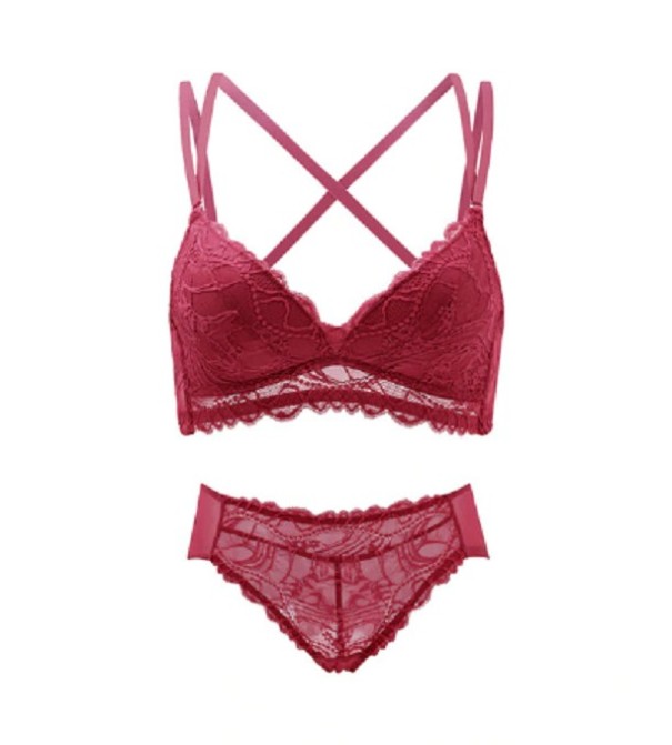 Damen-Set – BH und Höschen rot 80A