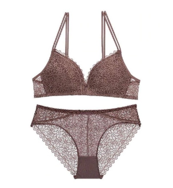 Damen-Set – Bralette-BH und Höschen braun 65B