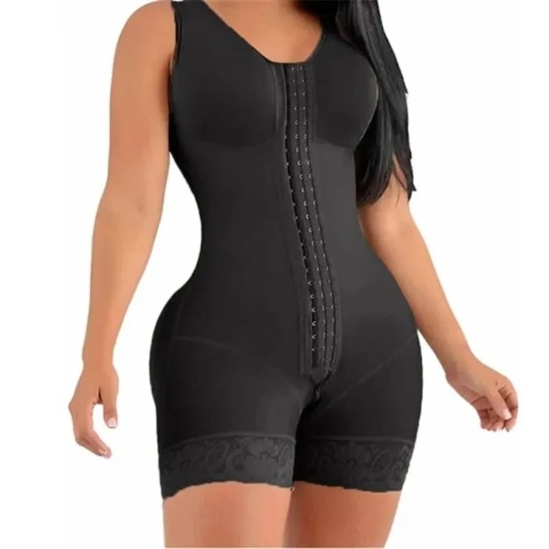 Damen Shapewear Kompressionsunterwäsche zum Abnehmen der Taille Figurformende Mieder Nahtlose Mieder unter der Kleidung schwarz 2XL