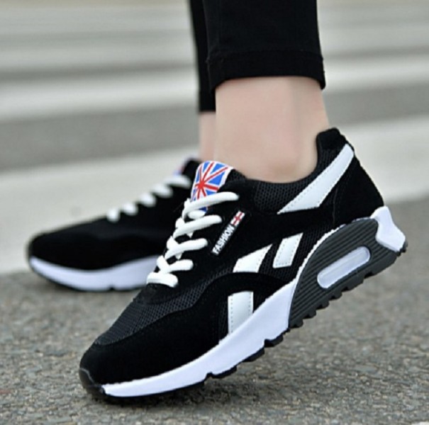 Damen-Sneaker mit der Flagge Englands J1791 schwarz 38