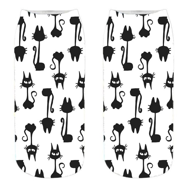 Damen-Socken mit Katzen A665 2