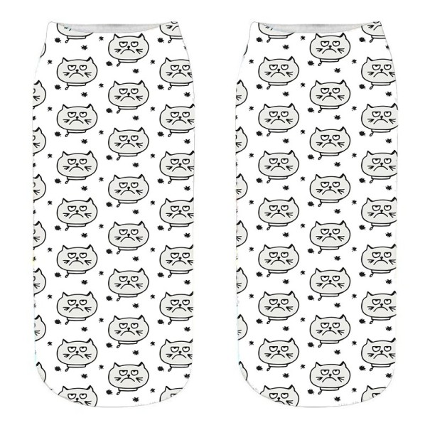 Damen-Socken mit Katzen A665 6