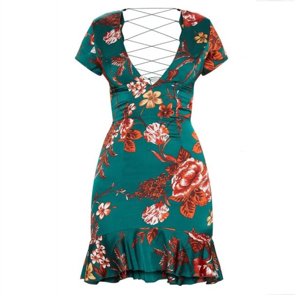 Damen Sommerkleid mit Schnürung M
