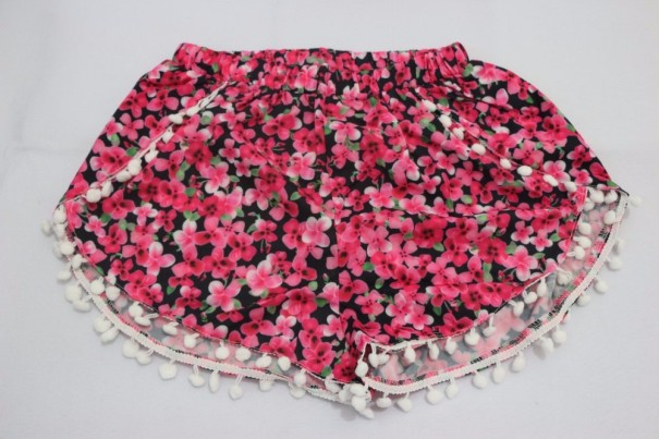 Damen-Sommershorts mit Blumen XS