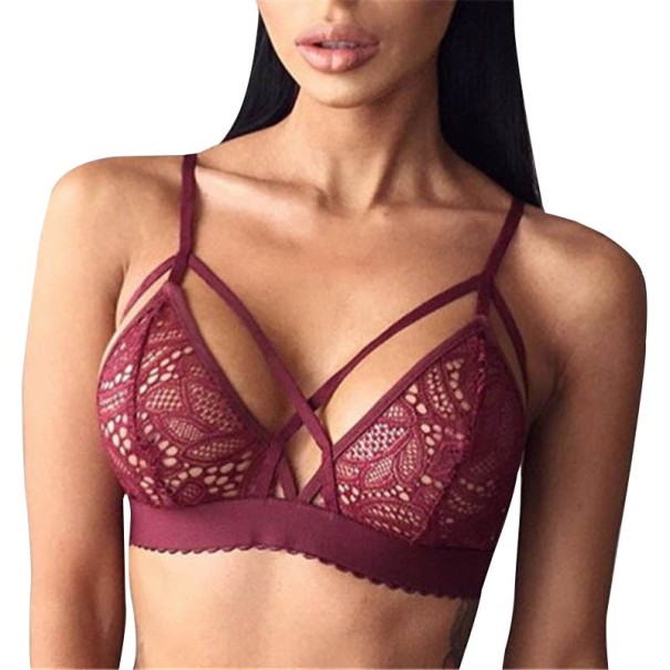 Damen-Spitzen-Sexy-BH J1051 rot M