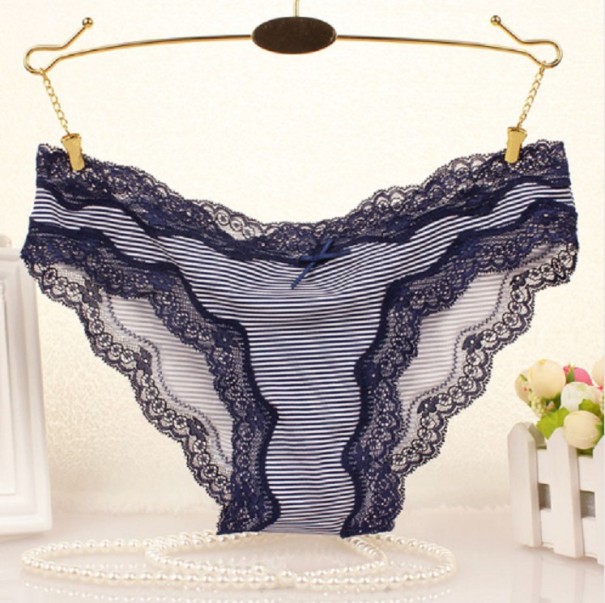 Damen-Spitzenhöschen J2379 blau S