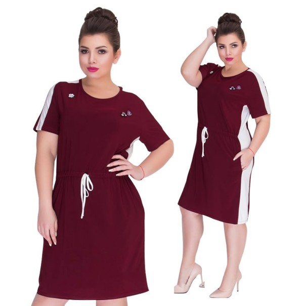 Damen-Sportkleid – Übergröße weinrot 3XL