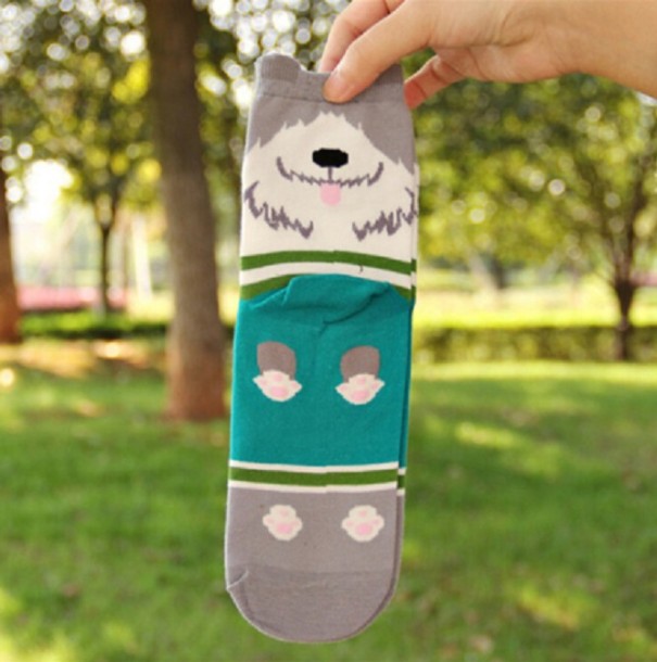 Damen-Sportsocken mit Hunden 1