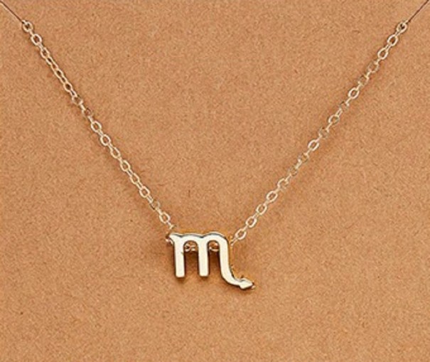 Damen-Sternzeichen-Halskette D31 silbern 4