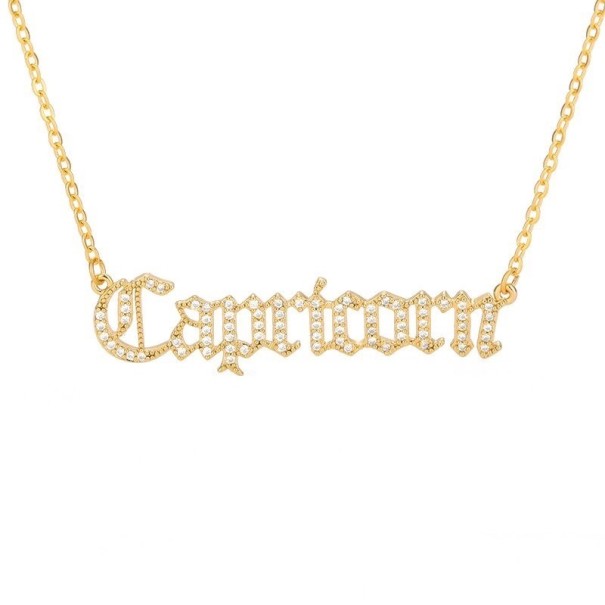Damen-Sternzeichen-Halskette D84 golden 12