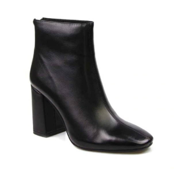 Damen-Stiefeletten mit Absatz A656 schwarz 34