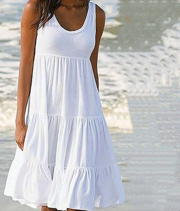 Damen-Strandkleid P943 weiß XS