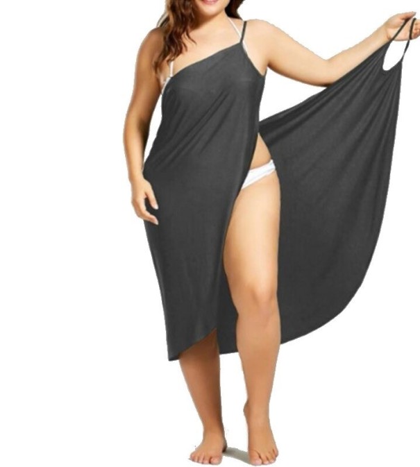Damen-Strandkleid P969 grau XL