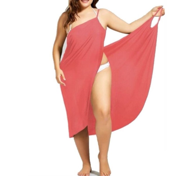 Damen-Strandkleid P969 lachsfarben 3XL