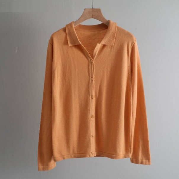 Damen-Strickhemd orange