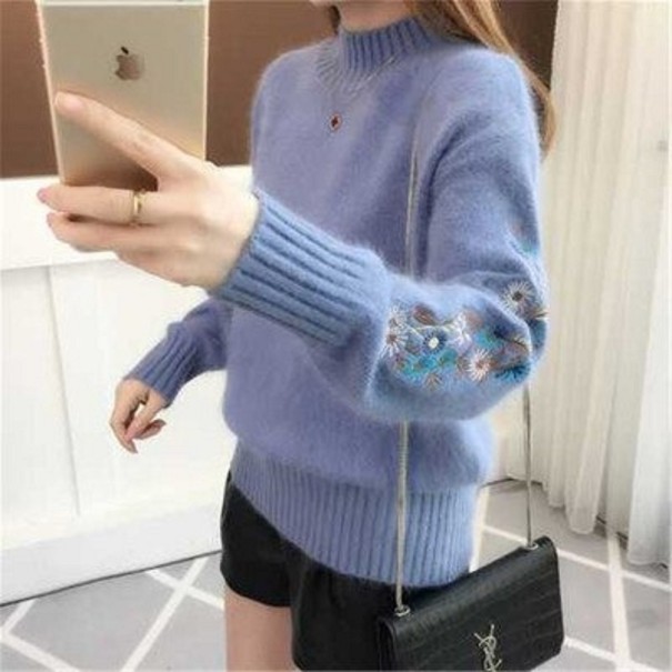 Damen-Strickpullover A2093 hellblau XL