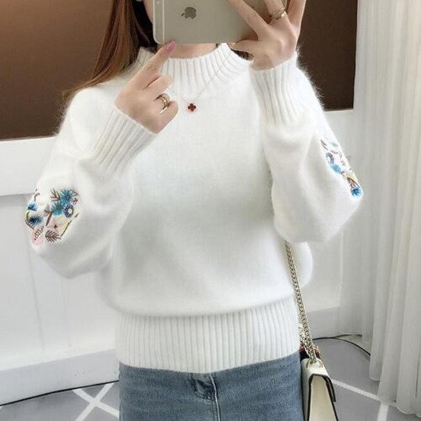 Damen-Strickpullover A2093 weiß S