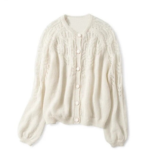 Damen-Strickpullover A2340 weiß L