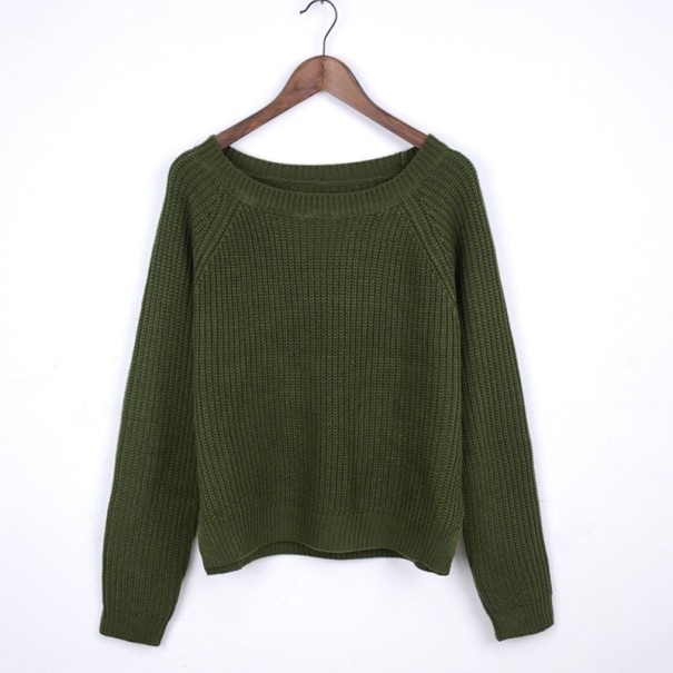 Damen-Strickpullover B42 armeegrün L
